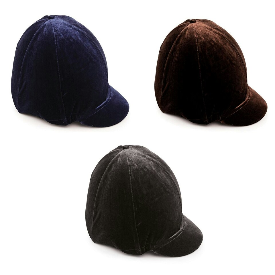 image 1 of Shires Velveteen Hat Cover Black | 53-57CM