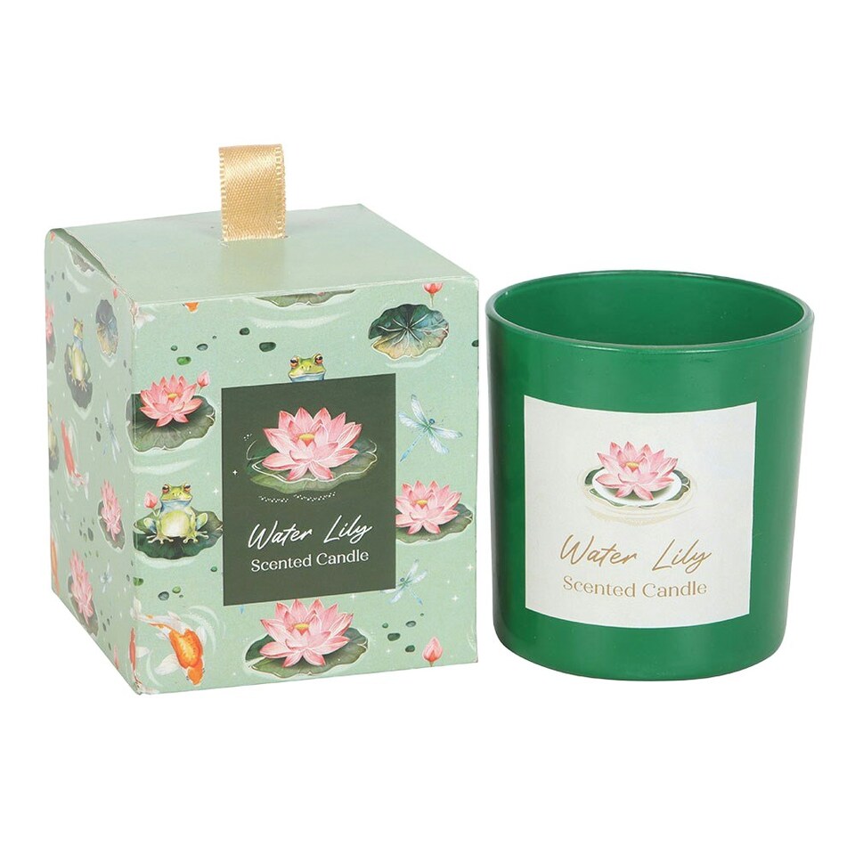 image 1 of Something Different Water Lily Scented Candle - Green - One Size