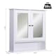 image 7 of kleankin Wall-mounted Cabinet Mirror Door Bathroom Organiser Living Room White