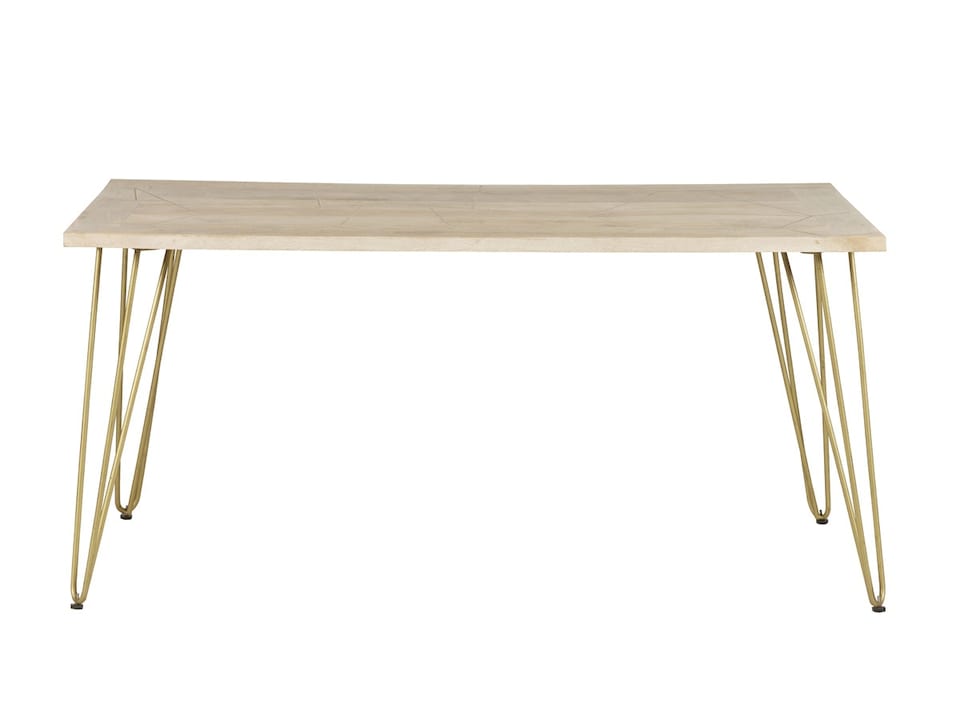 image 1 of Light Gold Dining Table