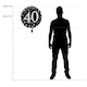 image 3 of Gold Sparkling 40th Birthday Round Foil Helium Balloon 46cm / 18 in