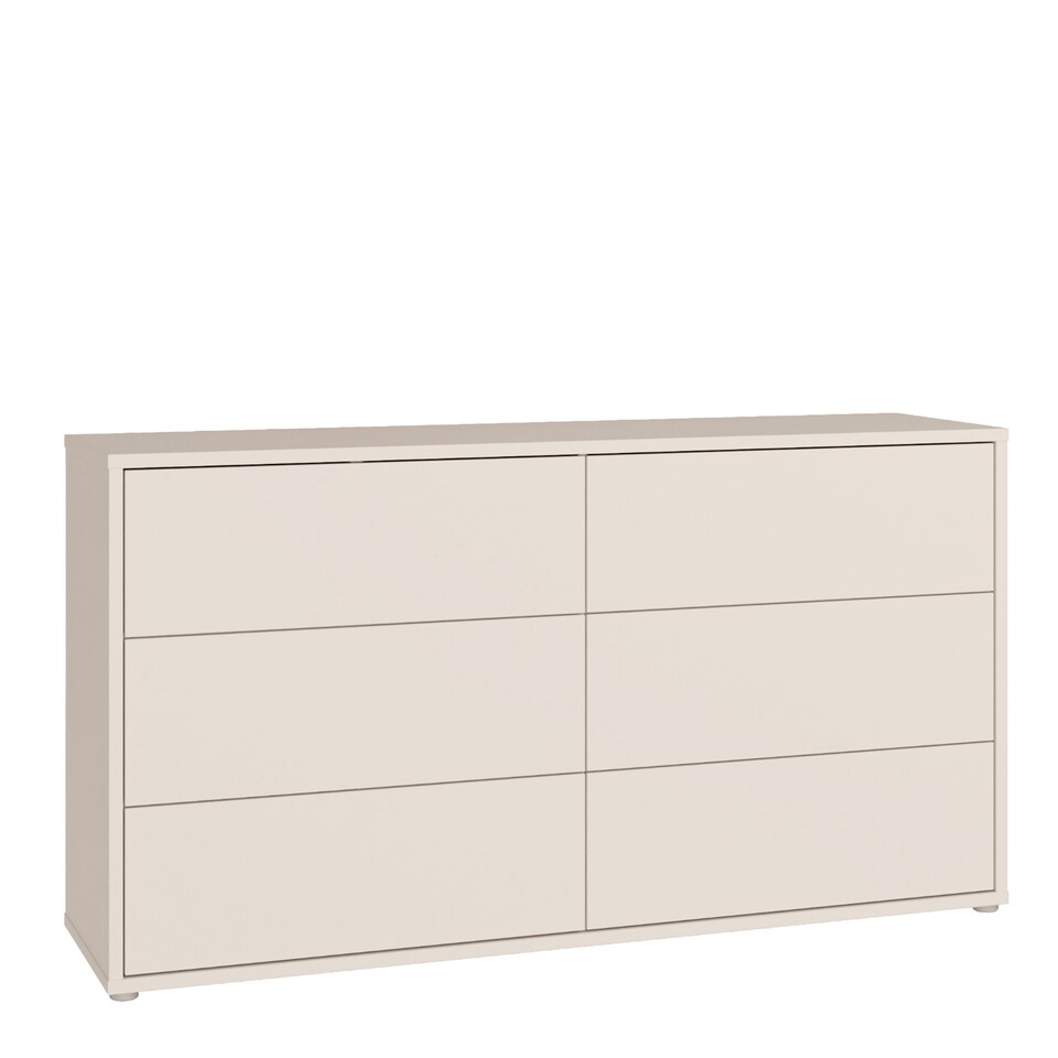 image 1 of Alice Springs 6 Drawer Wide Chest with Push-to-Open Drawers in Sand