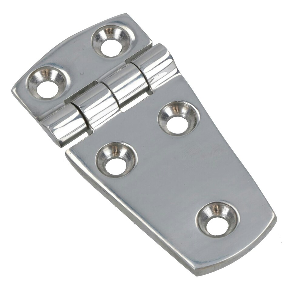 image 1 of Polished Door Hinge Stainless Steel 76mm x 38mm 316 Marine Cabin Hatch Silver