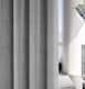 image 3 of Luxury Enhanced Living Grey Velvet, Supersoft, Blackout, Thermal Pair of Curtains with Eyelet Top - 90 x 90 inch (229x229cm) | Grey | Grey | 2
