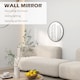 image 3 of HOMCOM Circle Wall Mirror, 61 cm Round Bathroom Mirror for Living Room, Bedroom, Hallway, Black
