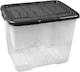 image 1 of 3 x 24 Litres Curve Plastic Stackable Storage Boxes & Lids