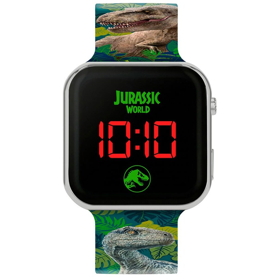 image 1 of Jurassic World Childrens/Kids LED Digital Watch - Green/Brown/Black - One Size