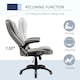 image 5 of Vinsetto High Back Home Office Chair Swivel Microfibre Fabric Desk Chair, Grey