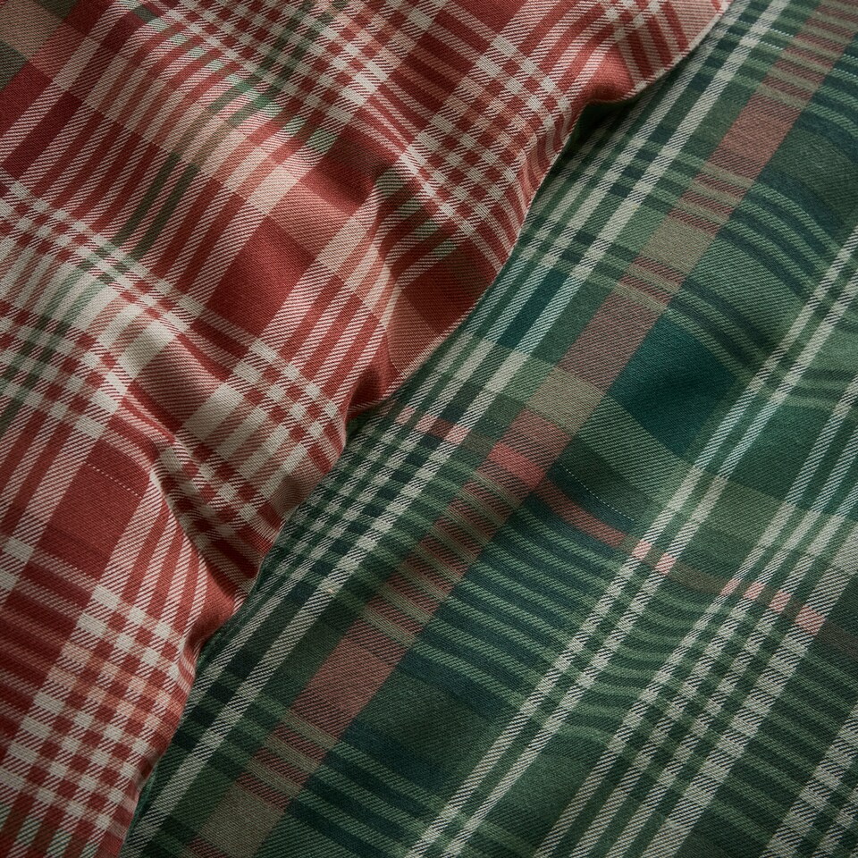 image 1 of D & D Bennet Check Duvet Cover Set Green