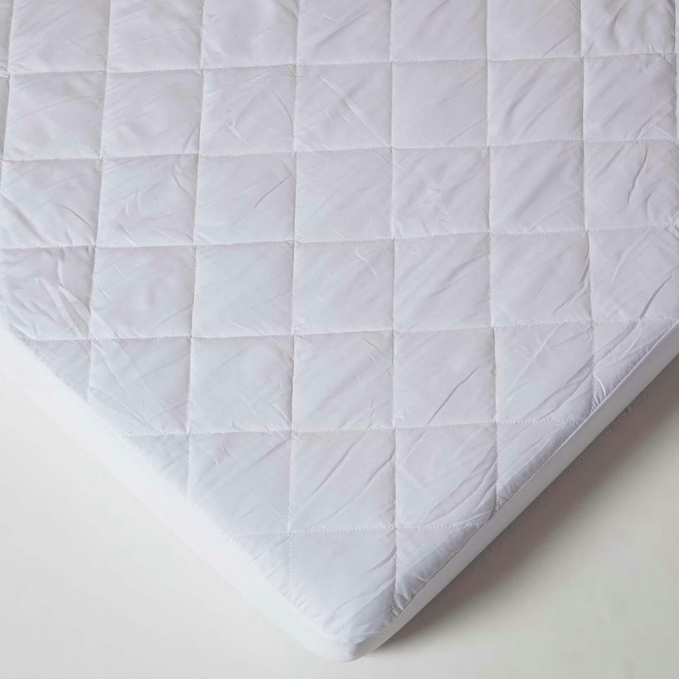 image 1 of Homescapes Anti Allergy Mattress Protector - Single | White | Single