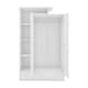 image 3 of Nevada Petite Open Shelf Wardrobe - L52 x W90 x H145 cm - White Gloss | White
