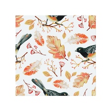 Birds & Leaves In Autumn Splash Back | White
