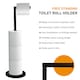 image 4 of 2 in 1 Toilet Paper Holder Black Bathroom Free Standing Tissue Roll Storage Rack