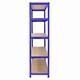 image 5 of 5 x T-Rax 90cm Blue Racking & Bay Connectors Blue