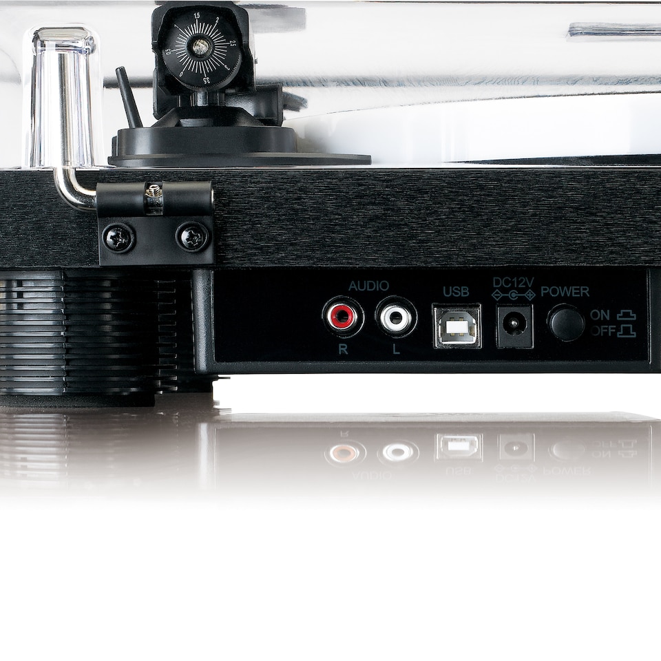 image 1 of LENCO LS-50LEDBK UK - Turntable with PC encoding, speakers and lights