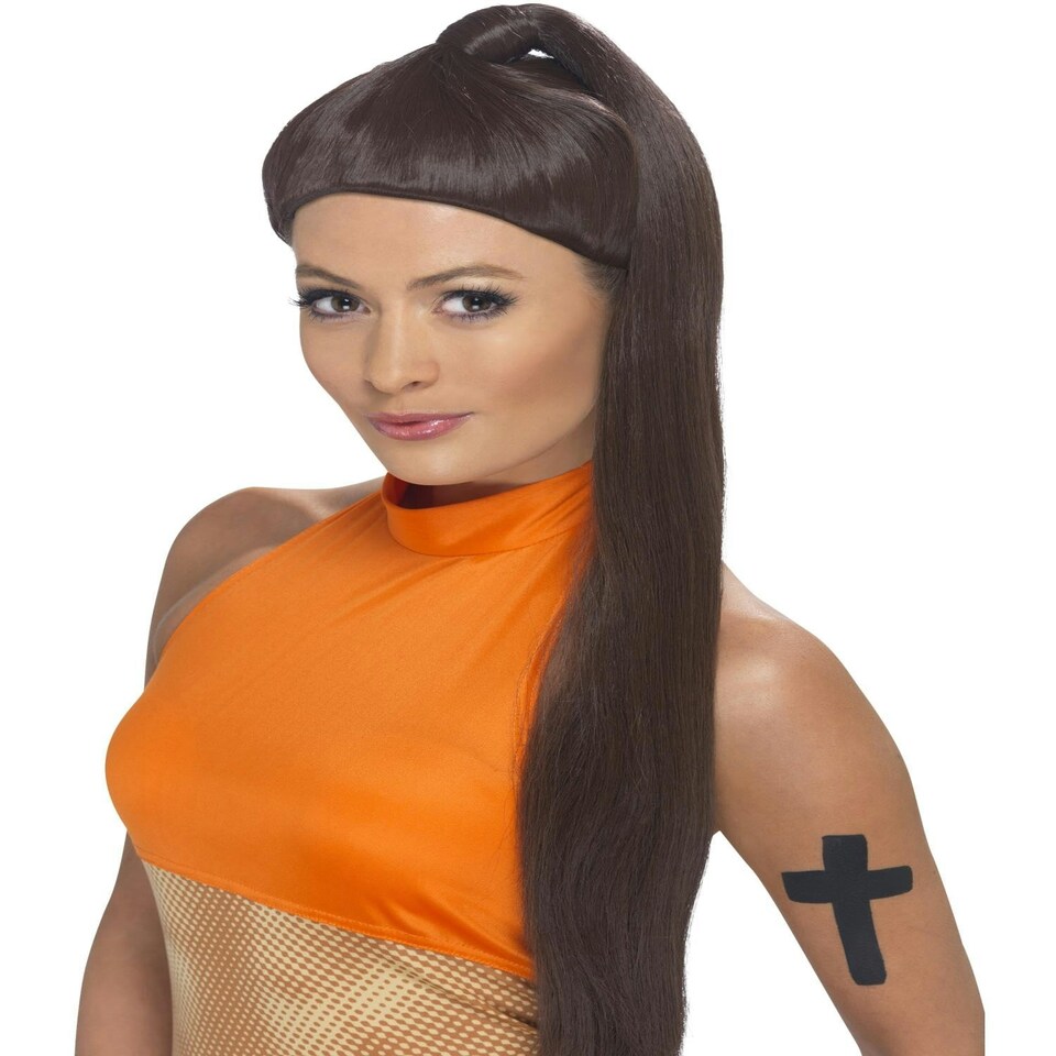 Sporty Power Wig, Brown - FEMALE - ADULT - N/A