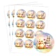 image 1 of Easter Bunny and Chick Round Stickers 60mm - Sheet of 12