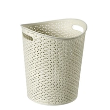 Curver My Style Rattan Effect Paper Bin - Cream - One Size