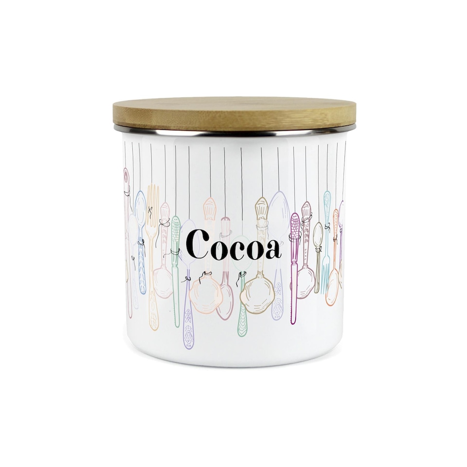 image 1 of Vintage Cutlery Large Cocoa Baking Storage Canister