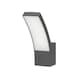 image 4 of CGC Lighting Millie Anthracite Curved LED Wall Light 12W 4000K IP54 Diecast Aluminium Opal Diffuser | Grey | Anthracite Dark Grey | Height: 24.3 cm Width: 8 cm Depth: 15.9 cm