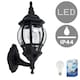image 4 of ValueLights Black Windsor Outdoor Wall Light with 6W Warm White Bulb | Black