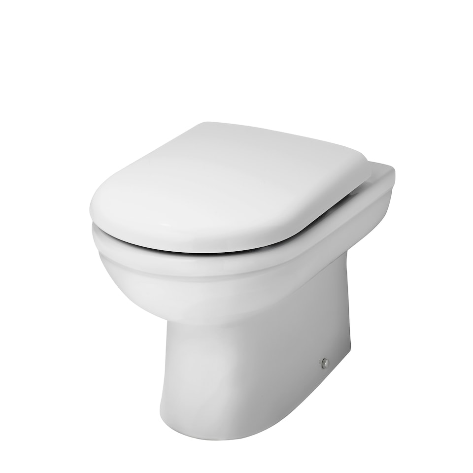image 1 of Round Back to Wall Toilet Pan   - 395mm x 360mm x 540mm