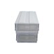 image 1 of White Stackable Plastic Storage Drawers L183xW110xH61mm with Removable Compartments