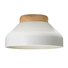 Contemporary Scandinavian Designed Semi Flush Ceiling Light in Muted Dove Grey | Grey