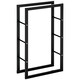 image 1 of HOMCOM 100cm Metal Firewood Log Holder Rack Elevated, Base Side Rails
