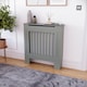 image 7 of Vida Designs Chelsea Radiator Cover Painted MDF Slatted Cabinet, Grey, 78cm