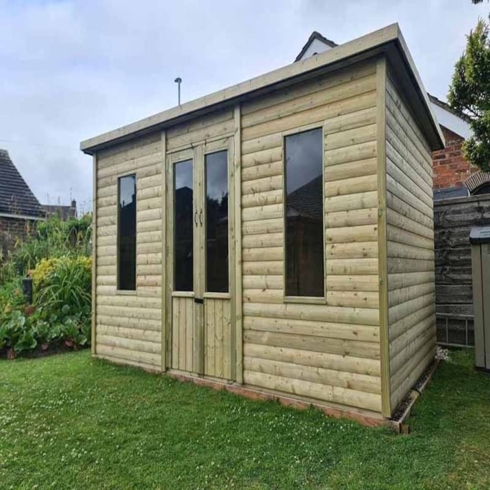 image 1 of 8 X 8 BAKEWELL SUMMERHOUSE - L243.8 x W243.8 x H243.8 cm | Brown