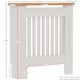 image 3 of Vida Designs Arlington Radiator Cover Painted MDF Slatted Cabinet, White, 78cm