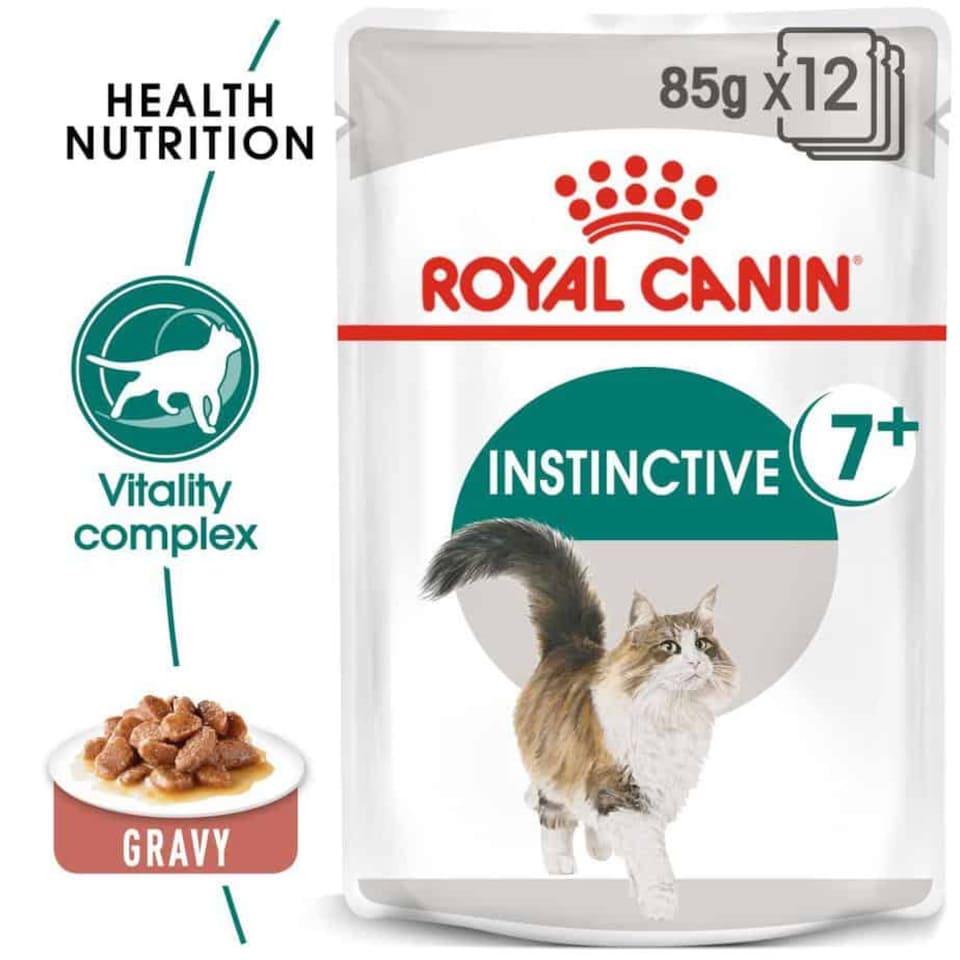 image 1 of Royal Canin Instinctive Over 7 Years in Gravy Wet Cat Food for Adult Cats - 24 x 85 g | Multi | 24 x 85g | 1