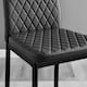 image 2 of Furniturebox 2x Milan Black Leather Black Leg Bar Stools