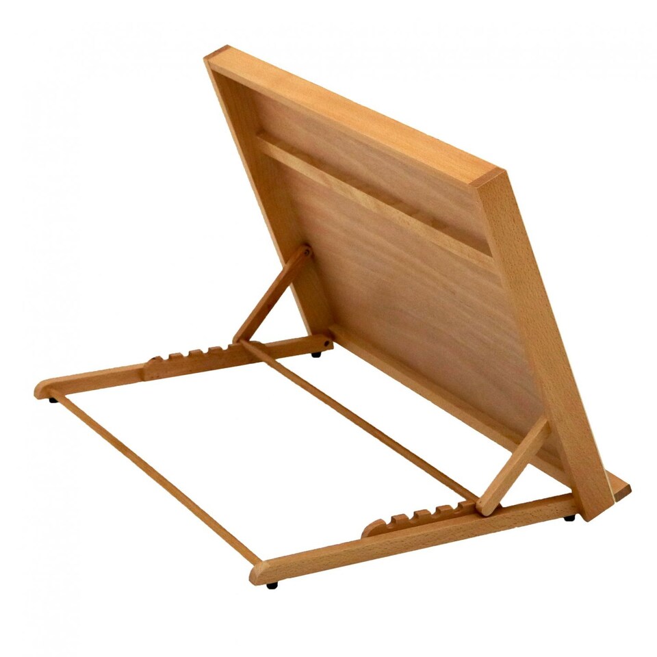 image 1 of A2 Wooden Drawing Board Table Canvas Workstation Sketch Easel | Brown