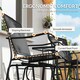 image 8 of Outsunny Double Glider Companion Rocking Chairs Loveseat Garden Table Beige