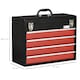 image 5 of DURHAND 4 Drawer Tool Chest, Lockable Metal Tool Bowith Ball Bearing Runners, Portable Toolbox, 510mm 220mm 395mm, Black | Black