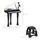 image 5 of AIYAPLAY 32 Keys Kids Piano Keyboard with Stool, Lights, Microphone, Multiple Sounds, Removable Legs, Electronic Musical Instrument for Boys Girls, Black