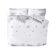 PH Tropics Polycotton Duvet Cover Set With Pillowcase Grey | Double