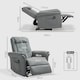image 3 of HOMCOM Recliner Armchair with 3D Kneading Massage, Breathable Leather Recliner Chair with Back Massager and Headrest, Electric Reclining Chair with Footrest, Remote, USB Port, Side Pockets for Home | Grey | One Size