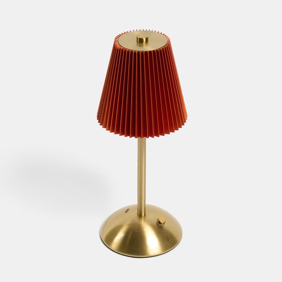 image 1 of OHS Pleated Bedside Lamp LED Rechargeable Cordless Night Light
