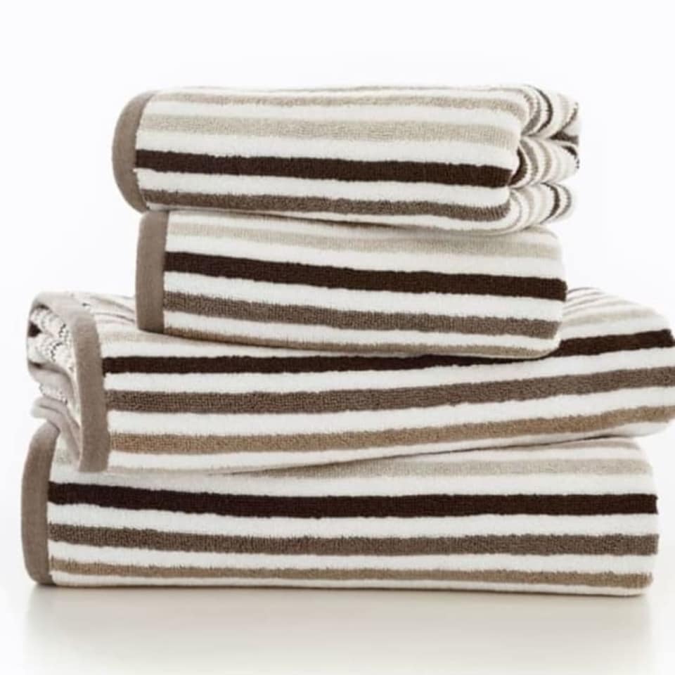 image 1 of Luxury Bliss Linear Stripe Cotton Towel