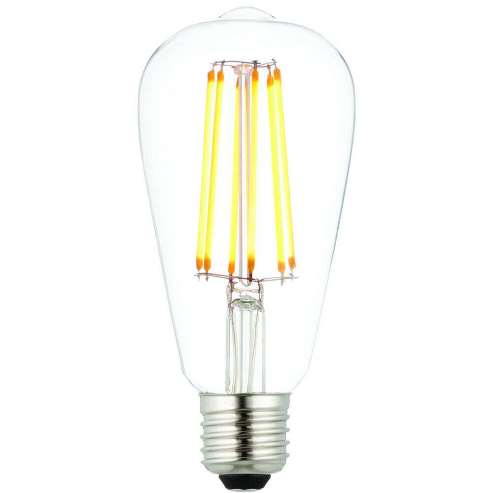 Loops E27 Edison Dimmable LED Light Bulb 6W Warm White 1800K Glass Pear Filament Lamp