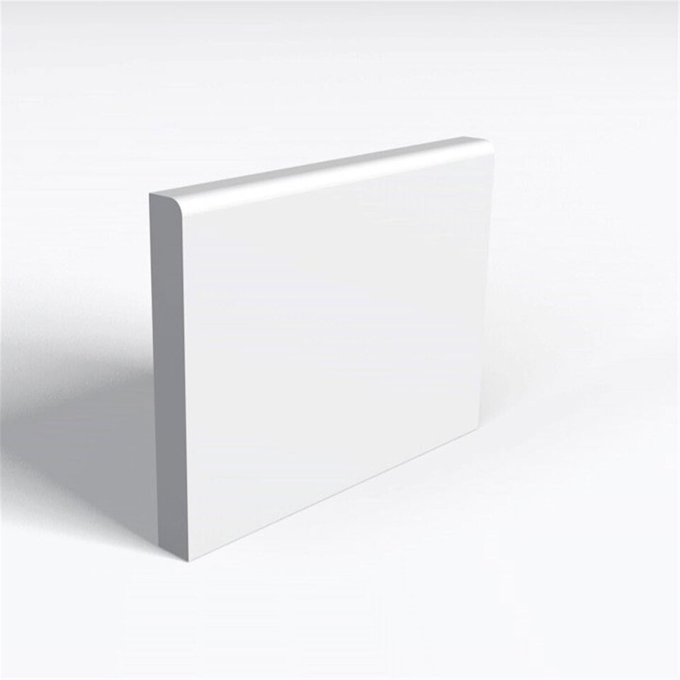 Pack of 20 (Total 20 Units) - Moisture Resistant MDF Primed Pencil Round Skirting Board - 18mm (T) x 119mm (H) x 4200mm (L)