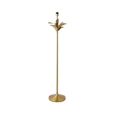 ValueLights Christina Gold Palm Leaf Detail Single Stem Floor Lamp Base | Gold