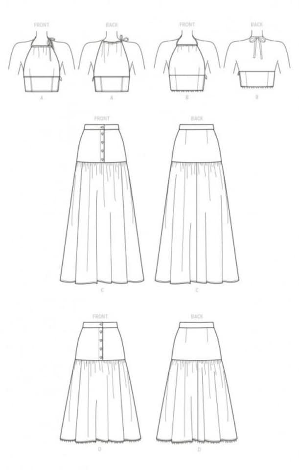 image 1 of Simplicity 9613 Paper Sewing Pattern – Women’s Tops & Skirts, Size R5 (14–16–18–20–22), Easy