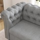 image 4 of Chesterfield Fabric Button back Sofa Settee - Victoria