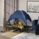 image 7 of PawHut 122cm Elevated Dog Bed Cooling Raised Pet Cot UV Protection Canopy Blue