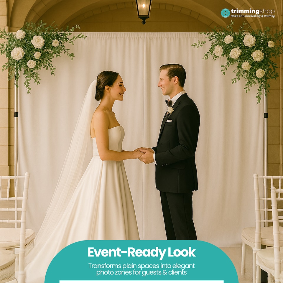 image 1 of Portable Pipe & Drape Frame, Backdrop Stand Set for Weddings - 3m x 6m