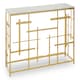 image 2 of Interiors by Premier Stylish White Marble Console Table|Versatile Decorative Table For  Patio|Convenient Rectangular Table White